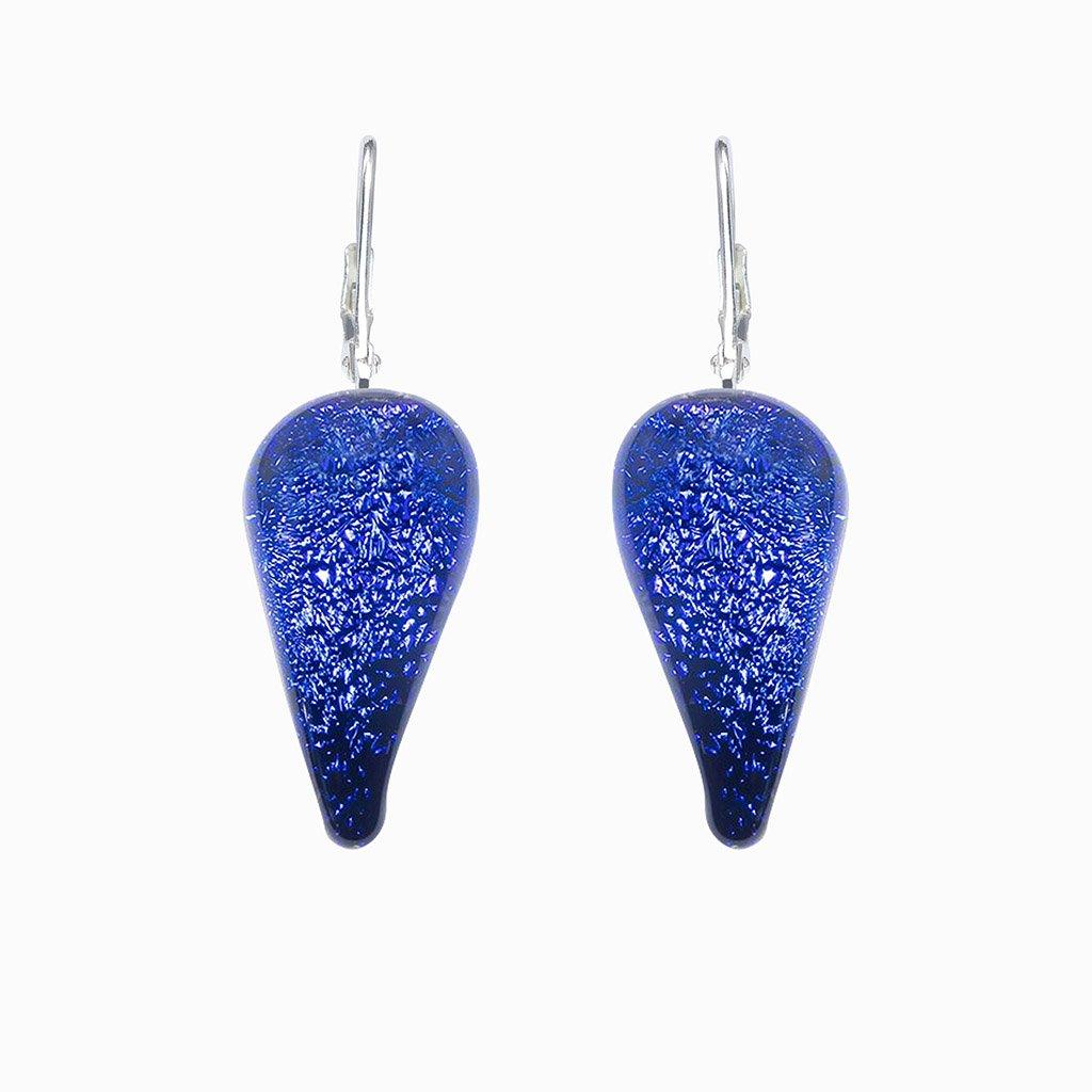Microcosmoses EARRINGS DROP GLASS REFLET EARRINGS STARRY BLUE ~ INDIGO | DROP | SILVER 925 | REFLET
