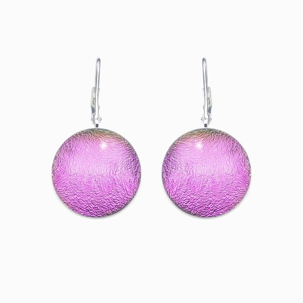 Microcosmoses EARRINGS GLASS REFLET EARRINGS FRENCH PINK ~ GOLD | ECLIPSE | SILVER 925 | REFLET