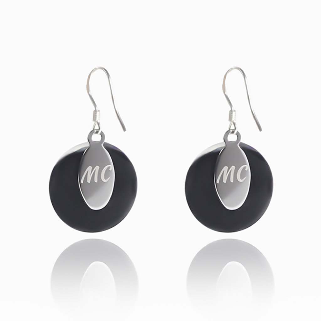 Microcosmoses EARRINGS GLASS REFLET EARRINGS VERT DE BLEU ~ TEAL | ECLIPSE | SILVER 925 | REFLET