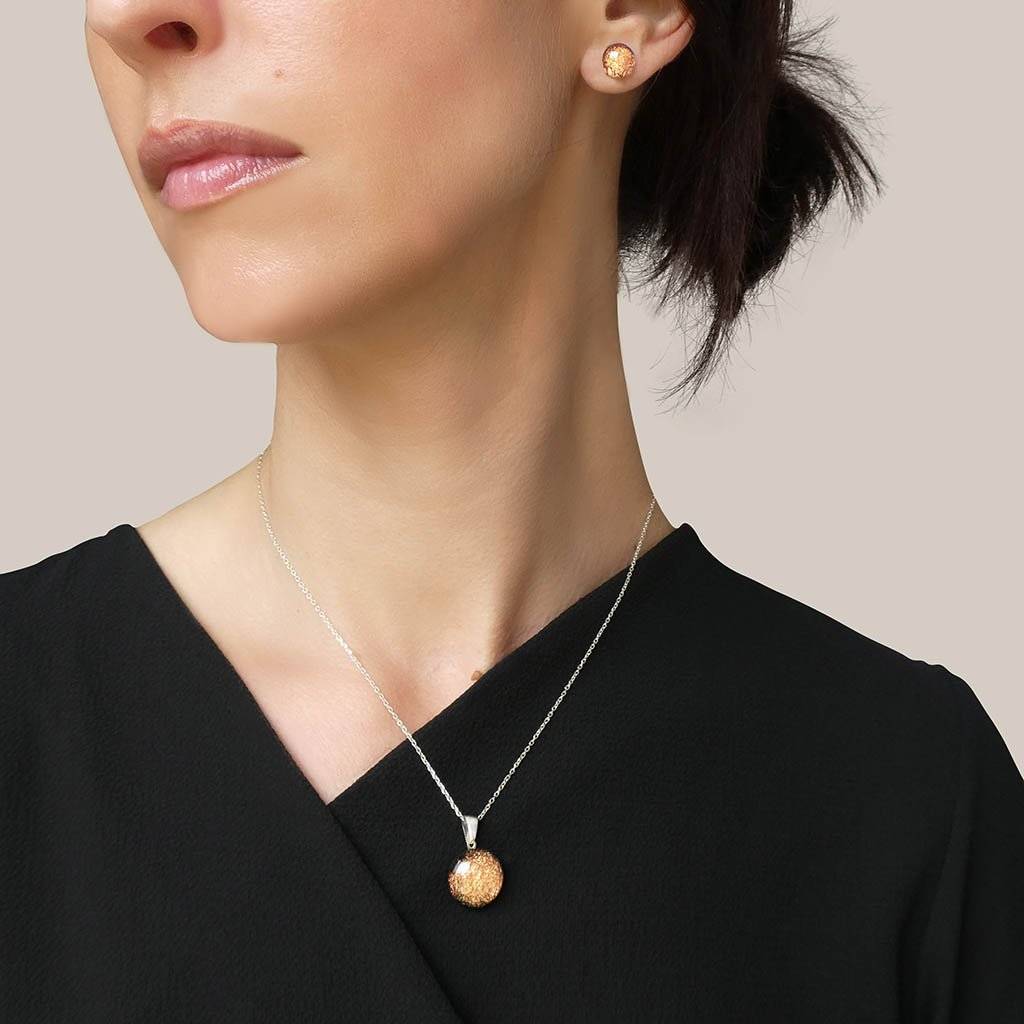 Microcosmoses NECKLACE NECKLACE COPPER ~ GREEN BOKEH | ECLIPSE | REFLET