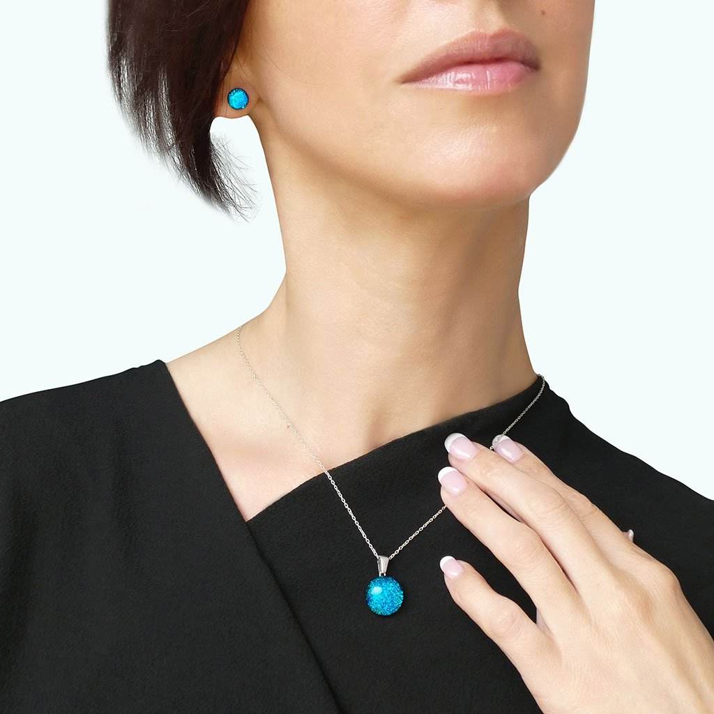 Microcosmoses NECKLACE NECKLACE VERT DE BLEU ~ TEAL | ECLIPSE | REFLET