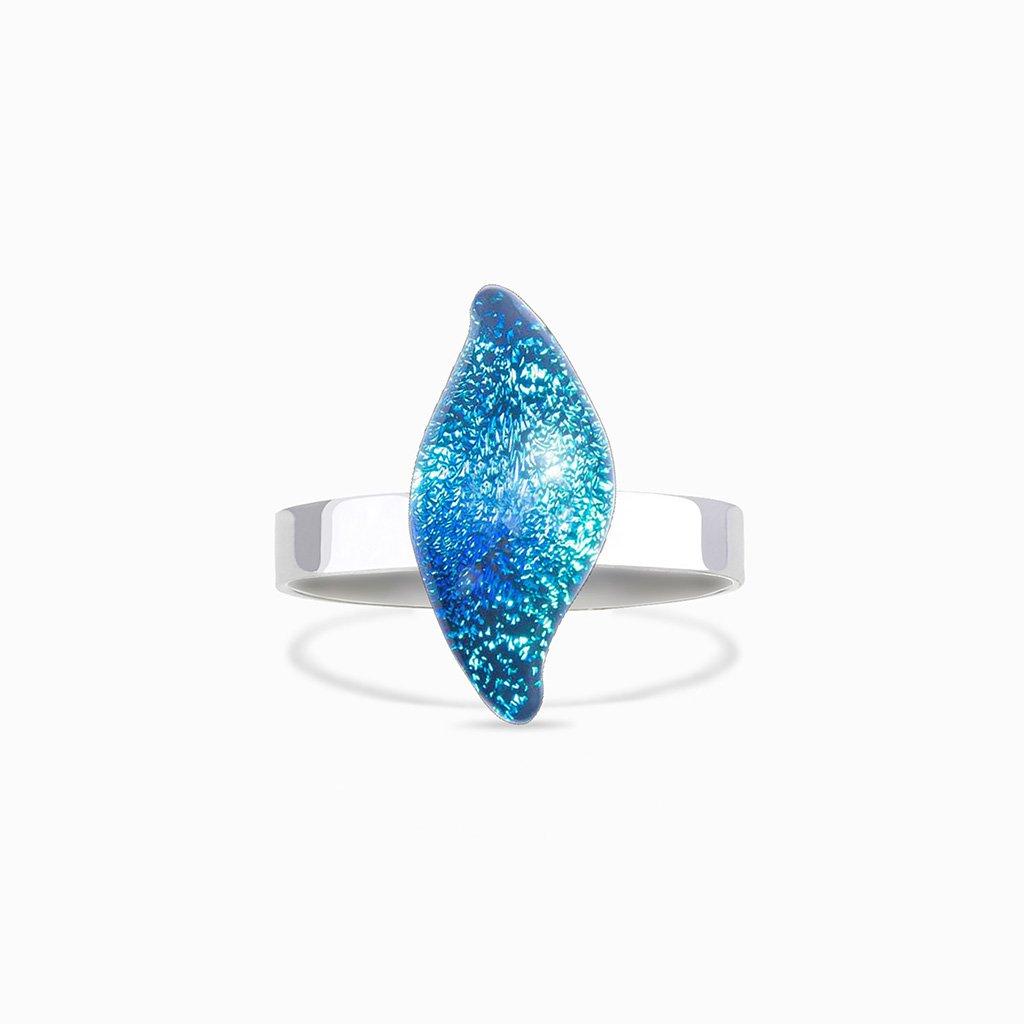 Microcosmoses RINGS GLASS REFLET RING VERT DE BLEU ~ TEAL | ALMOND | REFLET